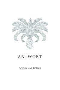 Antwortkarte hochzeit paradiesvogel blau Antwortkarte hochzeit paradiesvogel blau