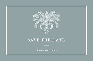 Save-the-date karten paradiesvogel blau Save-the-date karten paradiesvogel blau