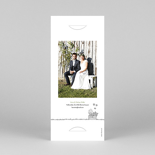 Dankeskarten Hochzeit Sommerhochzeit (Fotostreifen) Weiß - Ansicht 4 Dankeskarten Hochzeit Sommerhochzeit (Fotostreifen) Weiß - Ansicht 4