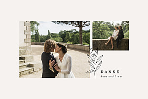 Dankeskarten hochzeit beige zarter ast beige Dankeskarten hochzeit beige zarter ast beige