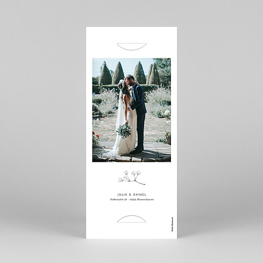 Dankeskarten Hochzeit Botanik (Fotostreifen) Weiß - Ansicht 4 Dankeskarten Hochzeit Botanik (Fotostreifen) Weiß - Ansicht 4