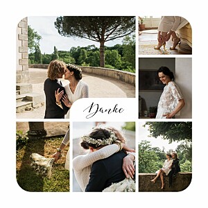 Dankeskarten hochzeit raffinesse (fotos) weiß Dankeskarten hochzeit raffinesse (fotos) weiß