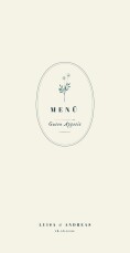 Menükarte Floral Minimal Beige Menükarte Floral Minimal Beige