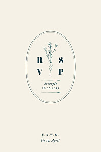 Antwortkarte hochzeit floral minimal (hoch) beige Antwortkarte hochzeit floral minimal (hoch) beige