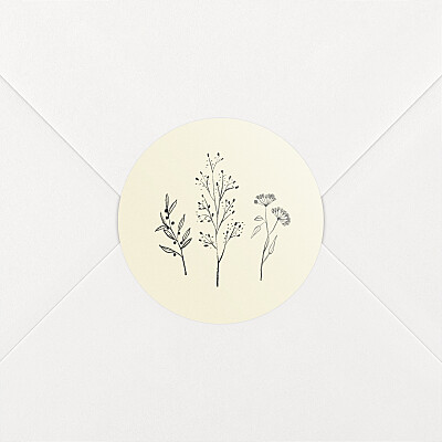 Aufkleber geburt floral minimal beige Aufkleber geburt floral minimal beige