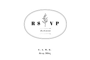 Antwortkarte hochzeit floral minimal weiß Antwortkarte hochzeit floral minimal weiß