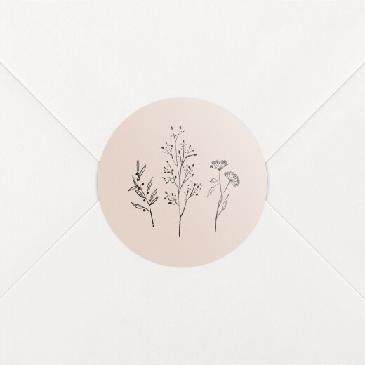 Aufkleber Geburt Floral Minimal Rosa - Ansicht 1 Aufkleber Geburt Floral Minimal Rosa - Ansicht 1
