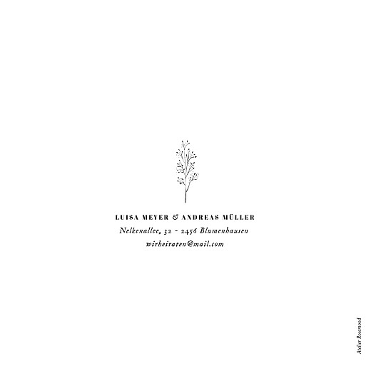 Hochzeitseinladungen Floral minimal (klappkarte) weiß - Seite 4 Hochzeitseinladungen Floral minimal (klappkarte) weiß - Seite 4