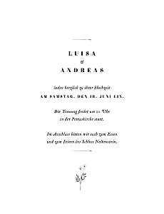 Hochzeitseinladungen floral minimal weiß Hochzeitseinladungen floral minimal weiß