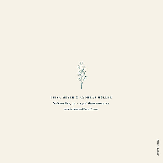Hochzeitseinladungen Floral Minimal (Klappkarte) Beige - Seite 4 Hochzeitseinladungen Floral Minimal (Klappkarte) Beige - Seite 4
