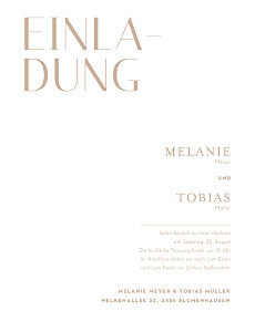 Hochzeitseinladungen beige copenhagen (hoch) beige Hochzeitseinladungen beige copenhagen (hoch) beige