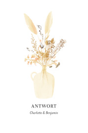 Antwortkarte Hochzeit Sommersonnenwende (hoch) Grün