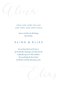 Hochzeitseinladungen kalligraphie blau Hochzeitseinladungen kalligraphie blau