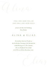 Hochzeitseinladungen Kalligraphie Grün