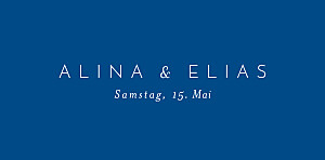 Platzkarte kalligraphie blau Platzkarte kalligraphie blau