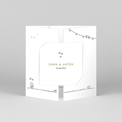 Hochzeitseinladungen sommerhochzeit (duo) weiß Hochzeitseinladungen sommerhochzeit (duo) weiß