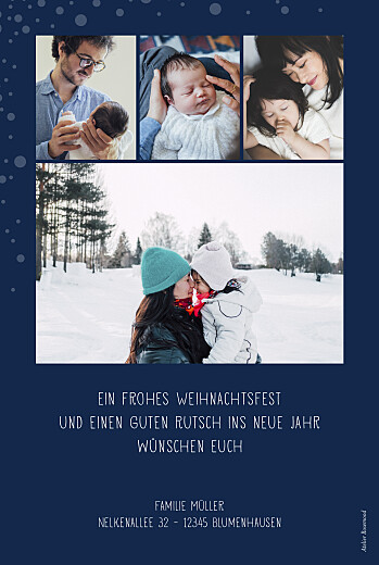 Weihnachtskarten Schneepünktchen 5 fotos (gold) blau - Seite 2 Weihnachtskarten Schneepünktchen 5 fotos (gold) blau - Seite 2