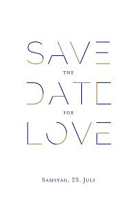 Save-the-date karten mit foto love code blau Save-the-date karten mit foto love code blau