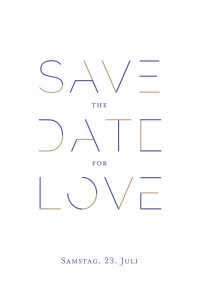 Save-the-Date Karten Love Code Blau Save-the-Date Karten Love Code Blau