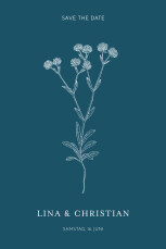 Save-the-Date Karten Pflanzenwelt Blau
