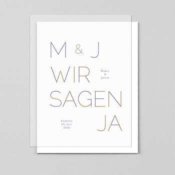 Hochzeitseinladungen love code (transparentpapier) blau Hochzeitseinladungen love code (transparentpapier) blau