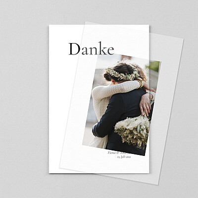 Dankeskarten hochzeit originell dezent kleines hochformat (transparentpapier) weiß Dankeskarten hochzeit originell dezent kleines hochformat (transparentpapier) weiß