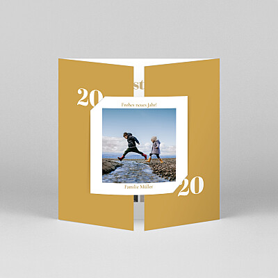 Weihnachtskarten zeitgeist (duo) gelb Weihnachtskarten zeitgeist (duo) gelb