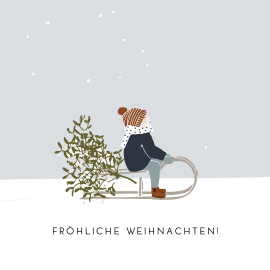 Weihnachtskarten Schlittenfahrt (Mini) 1