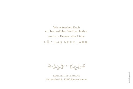 Weihnachtskarten Lyrik (Lang) Kraft - Rückseite Weihnachtskarten Lyrik (Lang) Kraft - Rückseite