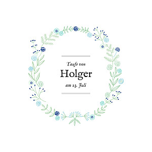 Taufeinladung junge blütenzauber blau Taufeinladung junge blütenzauber blau