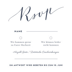Antwortkarte Hochzeit Swing Blau Antwortkarte Hochzeit Swing Blau