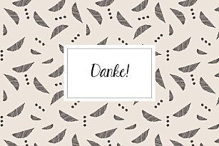 Dankeskarten croissant beige Dankeskarten croissant beige