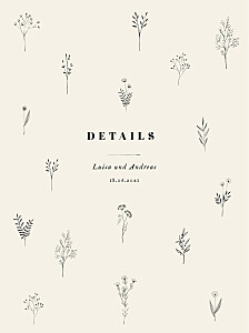 Beilegekarte floral minimal beige Beilegekarte floral minimal beige