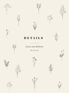 Beilegekarte Floral Minimal Beige Beilegekarte Floral Minimal Beige
