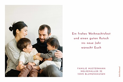 Weihnachtskarten This Year! Rot - Rückseite Weihnachtskarten This Year! Rot - Rückseite