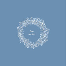 Save-the-Date Karten Schleier (Quadrat) Blau Save-the-Date Karten Schleier (Quadrat) Blau