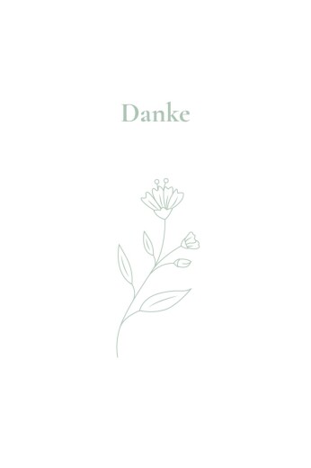 Dankeskarten Lilie Zartgrün - Vorderseite Dankeskarten Lilie Zartgrün - Vorderseite
