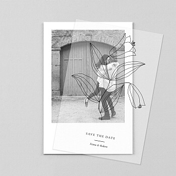 Save-the-date karten liebesgedicht (transparentpapier) weiß Save-the-date karten liebesgedicht (transparentpapier) weiß
