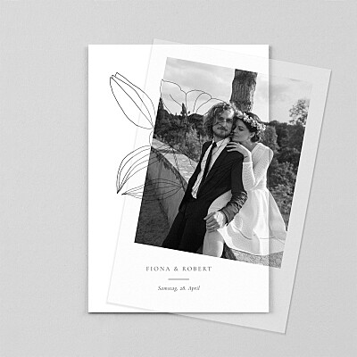 Dankeskarten hochzeit mit foto liebesgedicht (transparentpapier) white Dankeskarten hochzeit mit foto liebesgedicht (transparentpapier) white