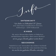 Beilegekarte Swing Marineblau Beilegekarte Swing Marineblau