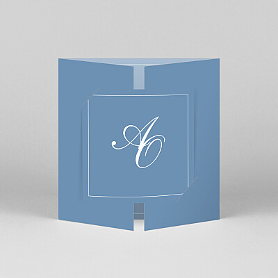 Hochzeitseinladungen vintage chic (duo) blau Hochzeitseinladungen vintage chic (duo) blau