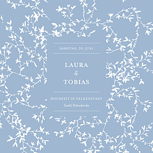 Hochzeitseinladungen originell zarte poesie (klappkarte) blau Hochzeitseinladungen originell zarte poesie (klappkarte) blau