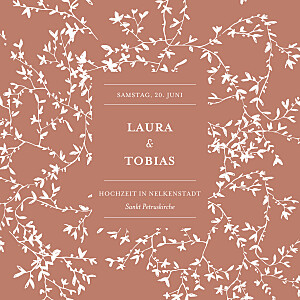 Hochzeitseinladungen orange zarte poesie (klappkarte) terrakotta Hochzeitseinladungen orange zarte poesie (klappkarte) terrakotta