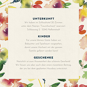 Beilegekarte bloom (quadrat) beige Beilegekarte bloom (quadrat) beige