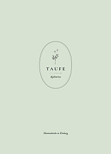 Kirchenheft taufe floral minimal grün Kirchenheft taufe floral minimal grün