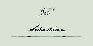 Platzkarte taufe floral minimal grün Platzkarte taufe floral minimal grün