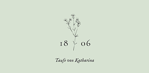 Platzkarte Taufe Floral Minimal Grün - Seite 4 Platzkarte Taufe Floral Minimal Grün - Seite 4