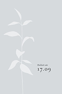 Antwortkarte hochzeit ikebana (hoch) blau Antwortkarte hochzeit ikebana (hoch) blau