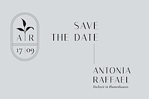 Save-the-date karten ikebana blau Save-the-date karten ikebana blau