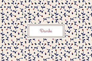 Dankeskarten liberty beere (mini) blau Dankeskarten liberty beere (mini) blau